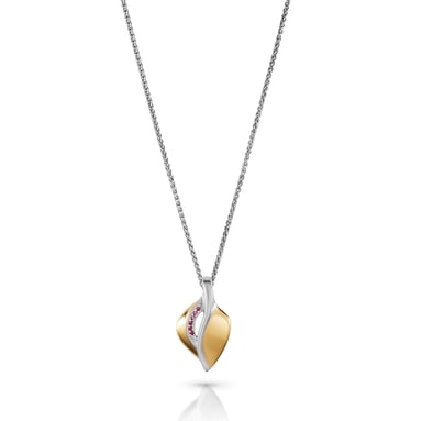 Orphelia 'Anet' Women's 925 Sterling Silver Chain with Pendant - Silver/Gold ZH-7520/G