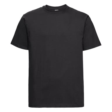 Russell Europe Mens Classic Heavyweight Ringspun Short Sleeve T-Shirt (Black)