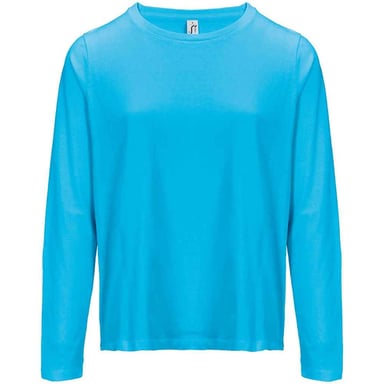 SOLS Womens/Ladies Monarch Long-Sleeved T-Shirt (Aqua)