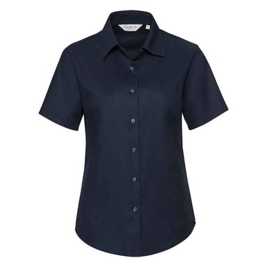 Russell Collection Womens/Ladies Oxford Short-Sleeved Shirt (Bright Navy)