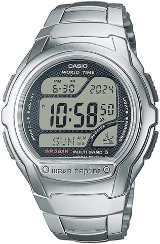 Casio Wave Ceptor Men's Silver Watch WV-58RD-1AEF