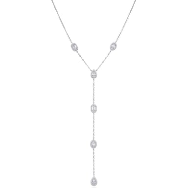 Gena.paris 'Gabriella' Women's 925 Sterling Silver Necklace - Silver GC1580-W