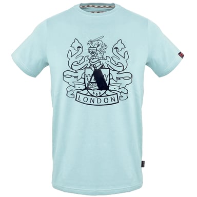 Camiseta Aquascutum Large Shield Aldis Logo azul cielo
