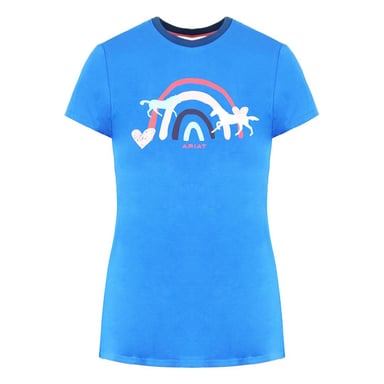 Ariat Rainbow desea una camiseta azul infantil