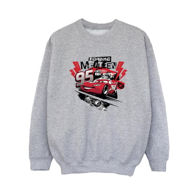 Disney Boys Cars Lightning McQueen Collage Sweatshirt (Sports Grey)