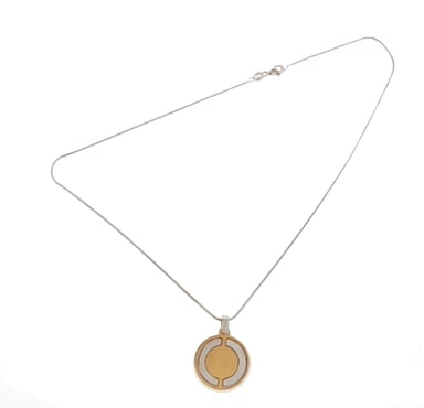 Orphelia Women's 925 Sterling Silver Pendant with Chain - Silver/Gold ZK-2634