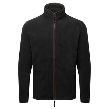 Premier Mens Artisan Fleece Jacket (Black/Brown)