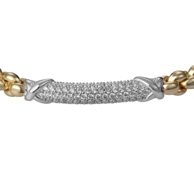Orphelia 'Ilaila' Women's 925 Sterling Silver Bracelet - Silver/Gold ZA-7394