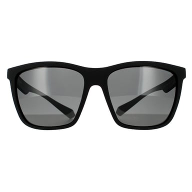 Polaroid Rectangle Mens Black Grey Grey Polarized Sunglasses