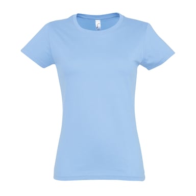 SOLS Womens/Ladies Imperial Heavy Short Sleeve T-Shirt (Sky Blue)