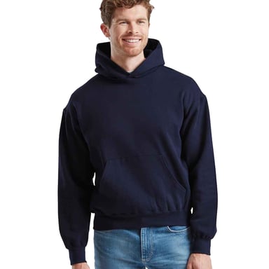 Fruit of the Loom Mens Supercotton Cotton Hoodie (Deep Navy)
