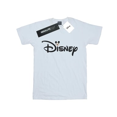 Disney Womens/Ladies Mickey Mouse Logo Head Cotton Boyfriend T-Shirt (White)
