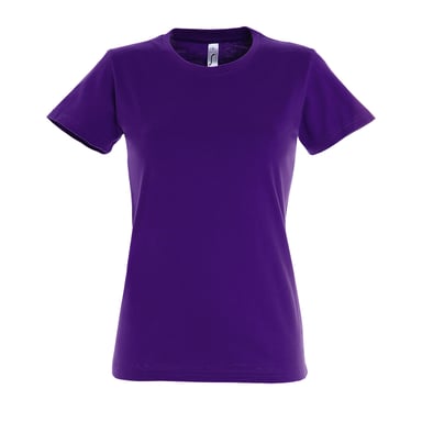 SOLS Womens/Ladies Imperial Short-Sleeved T-Shirt (Dark Purple)