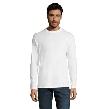SOLS Mens Monarch Long-Sleeved T-Shirt (White)