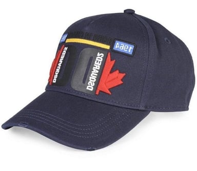 Gorra de béisbol azul marino DD Maple Leaf de Dsquared2