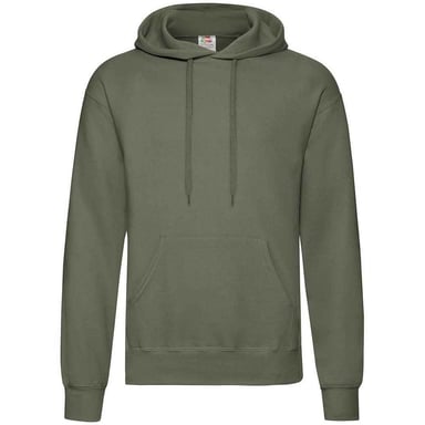 Fruit of the Loom Adults Unisex Classic Hooded Sweatshirt (Classic Olive)