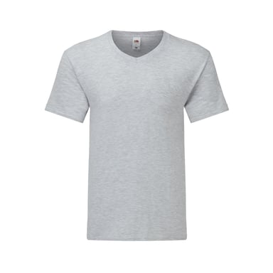 Fruit Of The Loom Mens Iconic 150 V Neck T-Shirt (Heather Grey)