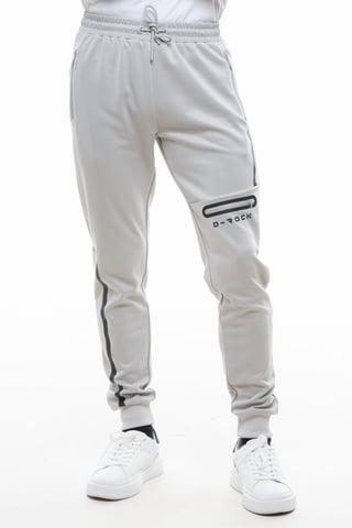 D-Rock Mens Joggers with D-Rock Logo Side Zipper Pocket Ribbed Cuff