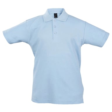 SOLS Kids Unisex Summer II Pique Polo Shirt (Blue Atoll)