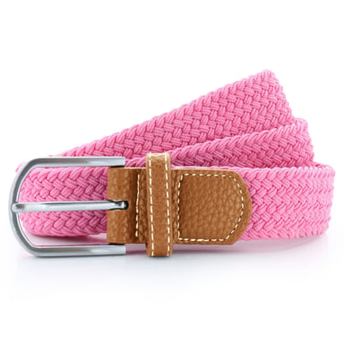 Asquith & Fox Mens Woven Braid Stretch Belt (Pink Carnation)