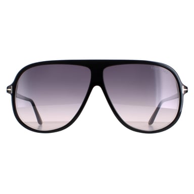 Tom Ford Spencer 02 FT0998 01B Gafas de sol negro brillante con degradado ahumado