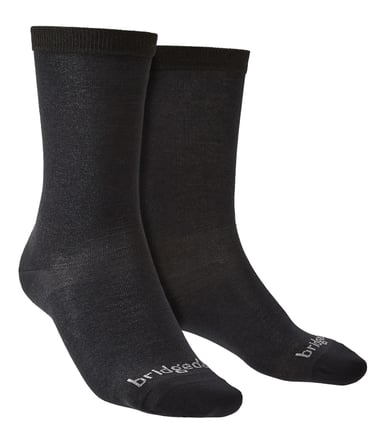 Bridgedale - 2 Pares Calcetines Capa Base Hombre - Negro