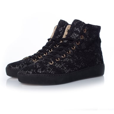 High top lace sneakers