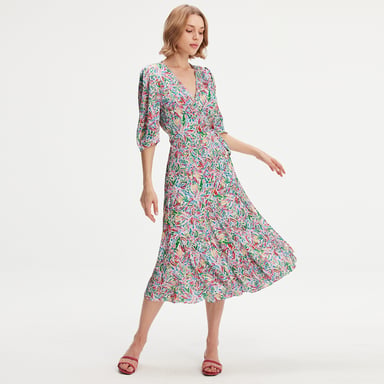 Liberty print wrap dress