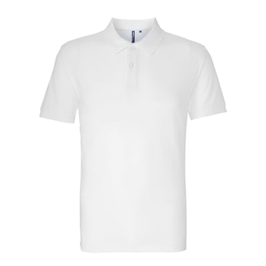 Asquith & Fox Mens Organic Classic Fit Polo Shirt (White)