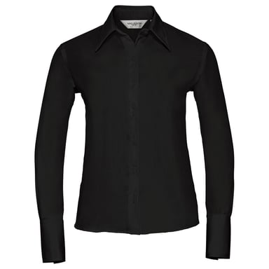 Russell Collection Womens/Ladies Ultimate Long-Sleeved Shirt (Black)