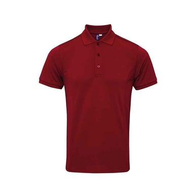 Premier Mens Coolchecker Plus Piqu Polo Shirt (Burgundy)