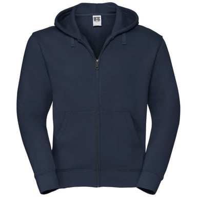 Russell Mens Authentic Full Zip Hooded Sweatshirt / Hoodie (French Navy)