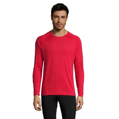 SOLS Mens Long-Sleeved Sports T-Shirt (Red)