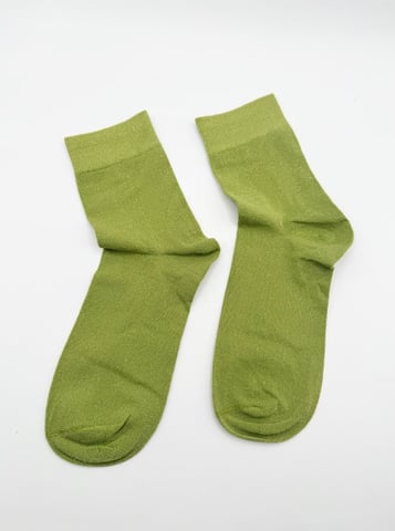 Green Glitter Socks Set - 2 pairs