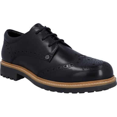 Hunter Cawdor Leather Men's Black Brogues Shoes