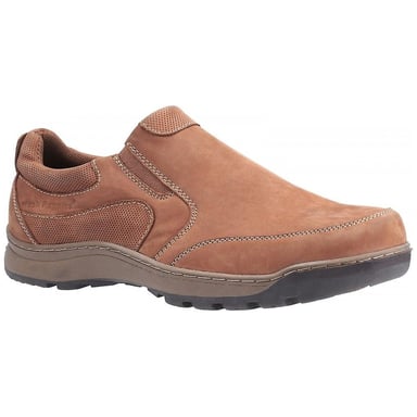 Hush Puppies Mens Jasper Slip On Leather Shoes (Tan)