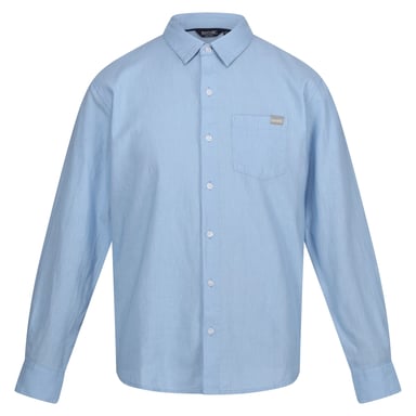 Regatta Mens Babbinswood Linen Shirt (Powder Blue)
