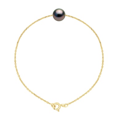 Bracelet Real Cultured Tahiti Pearl PASSING THROUGH Round 8-9 mm