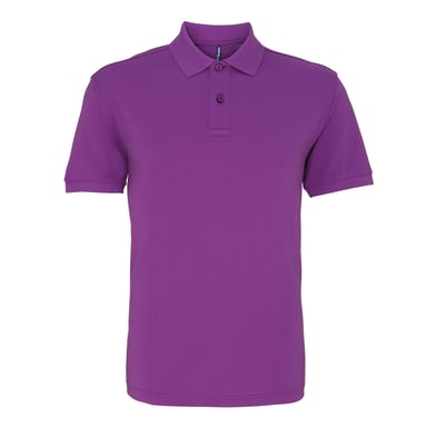Asquith & Fox Mens Plain Short Sleeve Polo Shirt (Orchid)