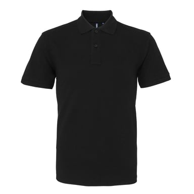 Asquith & Fox Mens Plain Short Sleeve Polo Shirt (Black)