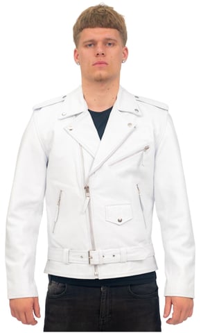 Chaqueta Brando de piel de vaca negra para hombre - Venice