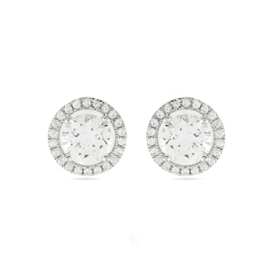 Pendientes Luxenter, gema de leyenda de plata de ley 925 y circonita brillante acabado baño rodio