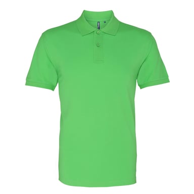 Asquith & Fox Mens Plain Short Sleeve Polo Shirt (Lime)