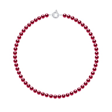 Necklace of Real Cultured Freshwater Pearls and Round 6-7 mm