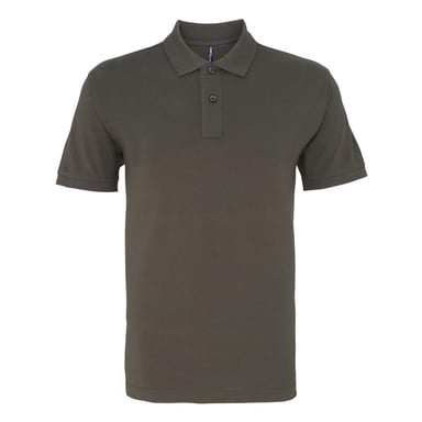 Asquith & Fox Mens Plain Short Sleeve Polo Shirt (Slate)