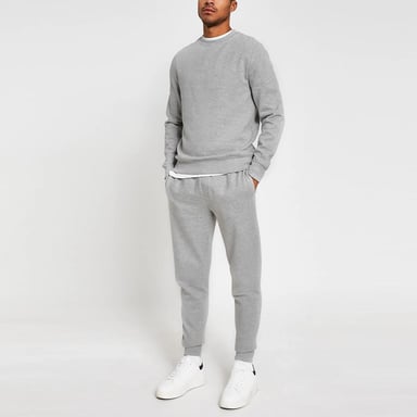 MYT Chándal con cuello redondo para hombre Gris