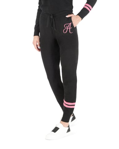 Crown Of Edinburgh Pantalon De Survetement En Cachemire Morningside Noir A