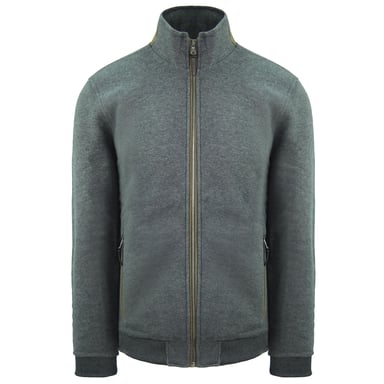 Hackett London Chaqueta Harrington gris de corte clásico para hombre