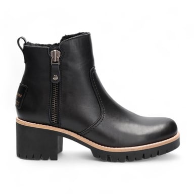 Panama JackBotines Trav B2 de piel de mujer de color negro