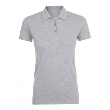 SOLS Womens/Ladies Phoenix Short Sleeve Pique Polo Shirt (Grey Marl)